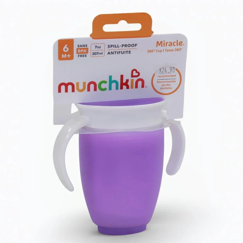 Munchkin Miracle® 360° Trainer Cup 7 oz - Purple - Baby Essentials