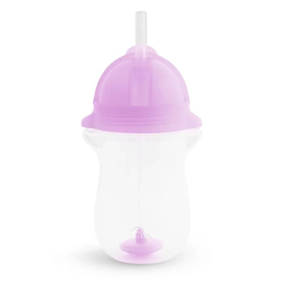 Munchkin Any Angle Click Lock Weighted Straw Trainer Cup 296ml – Purple