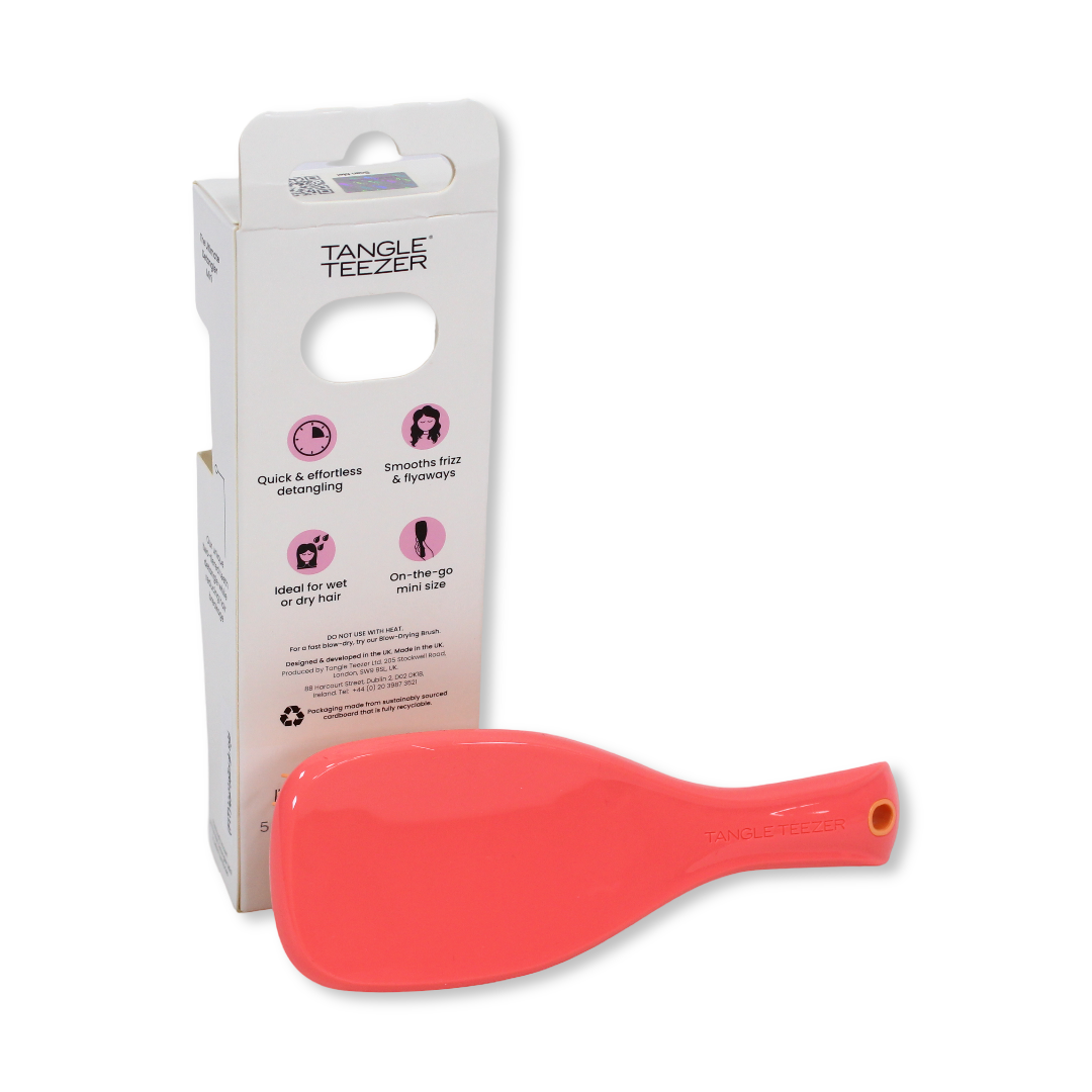 فرشاة تانجل تيزر ميني للشعر بلون مرجاني فاتح