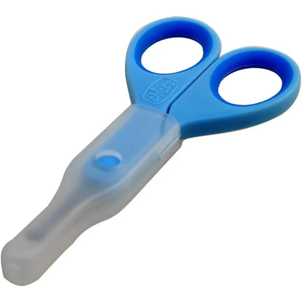 Chicco Baby Moments Round Tip Baby Nail Scissors 0m+ Blue 1 Pc