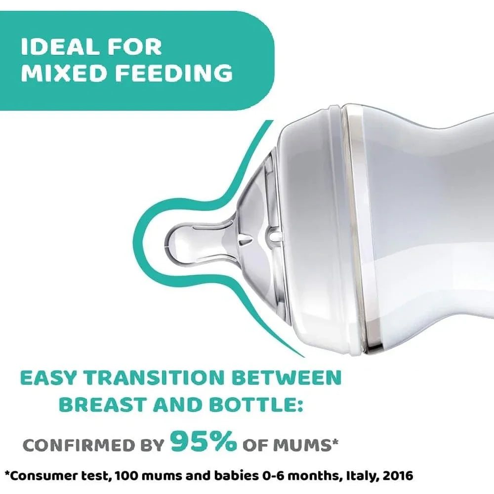 Chicco Natural Feeling Step-up Baby Bottle Teat 2 Pcs 4m+ Adjustable 2 Pc
