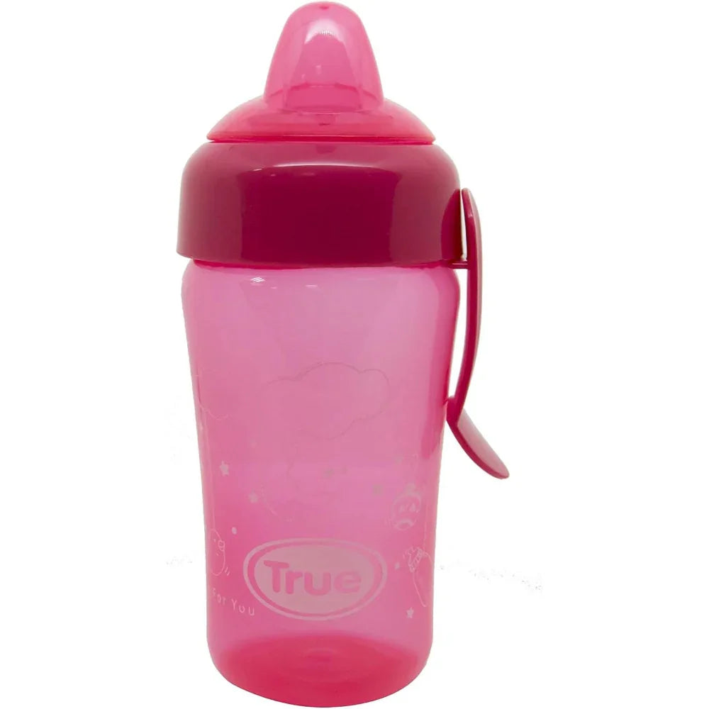 True  Gold  Silicone Straw Cup 300ml – Pink
