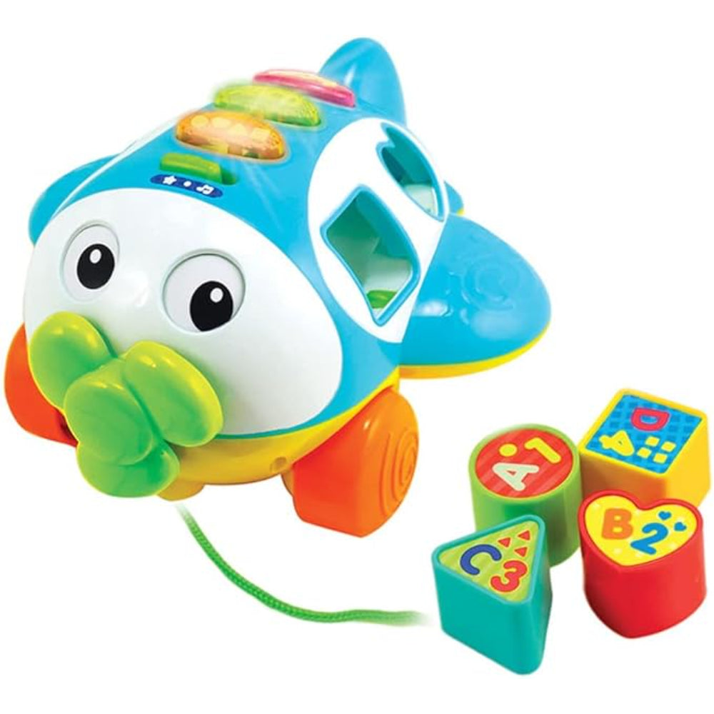 WinFun Sort 'n Learn Pull Along Plane - Toys