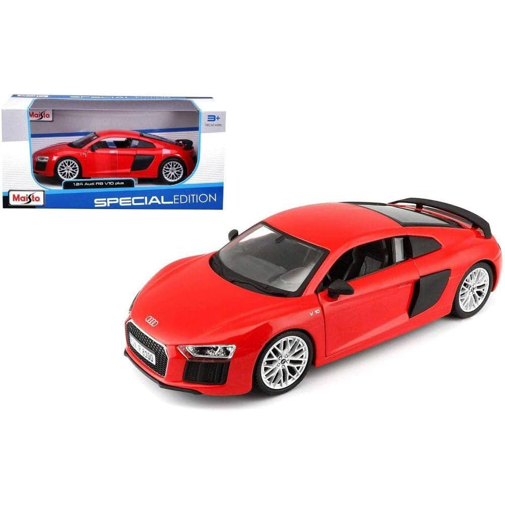 Maisto Audi R8 V10 Plus Die-Cast Model – 1:24 Scale - Toys