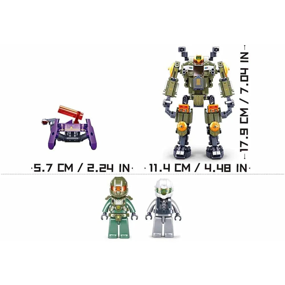 Sluban Atomic Uprising Storm Dire Wolf Assult Robot Building Blocks Set - 353 Pcs