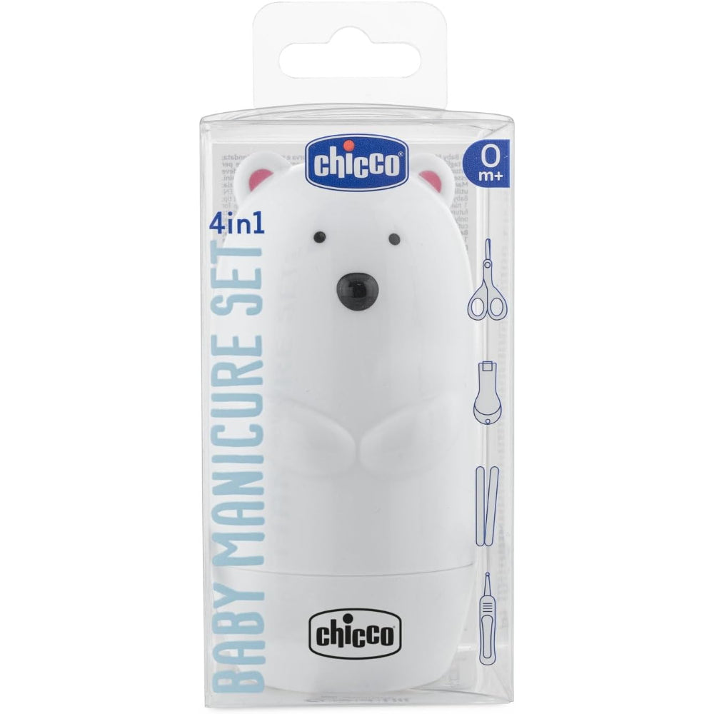 Chicco 4-in-1 Baby Manicure Set – Polar Bear (0M+) - Baby Essentials
