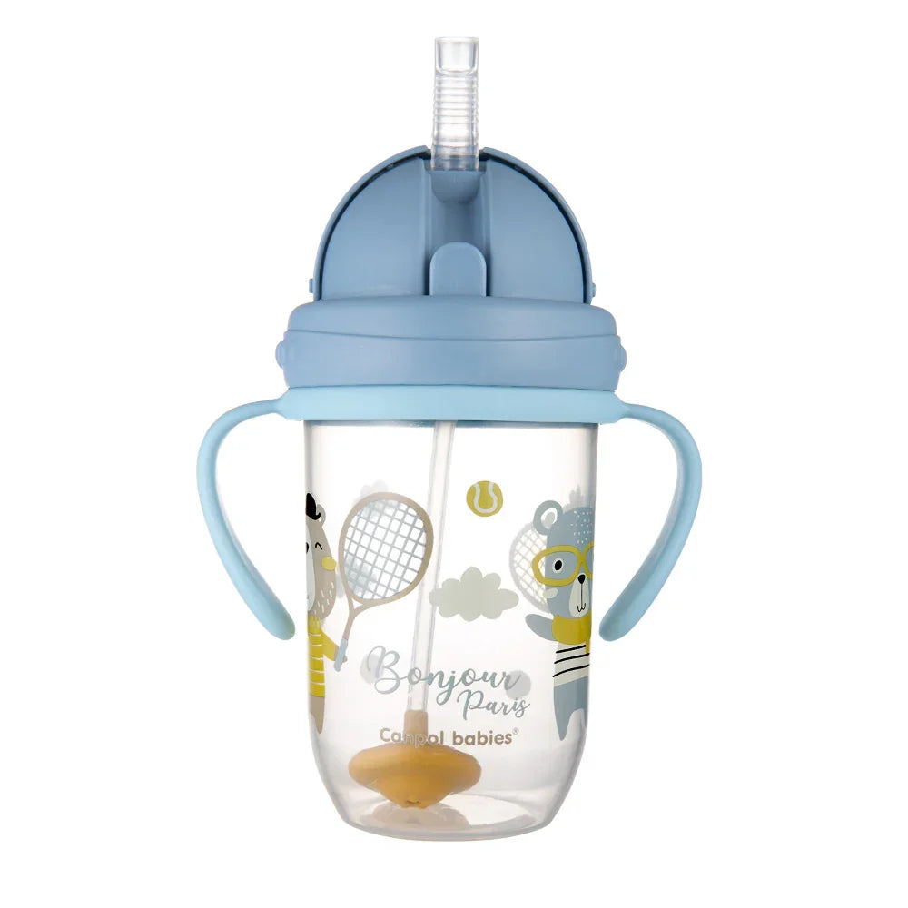 Canpol Babies Non-spill cup with Weighted Straw 270ml - Blue (6m+)