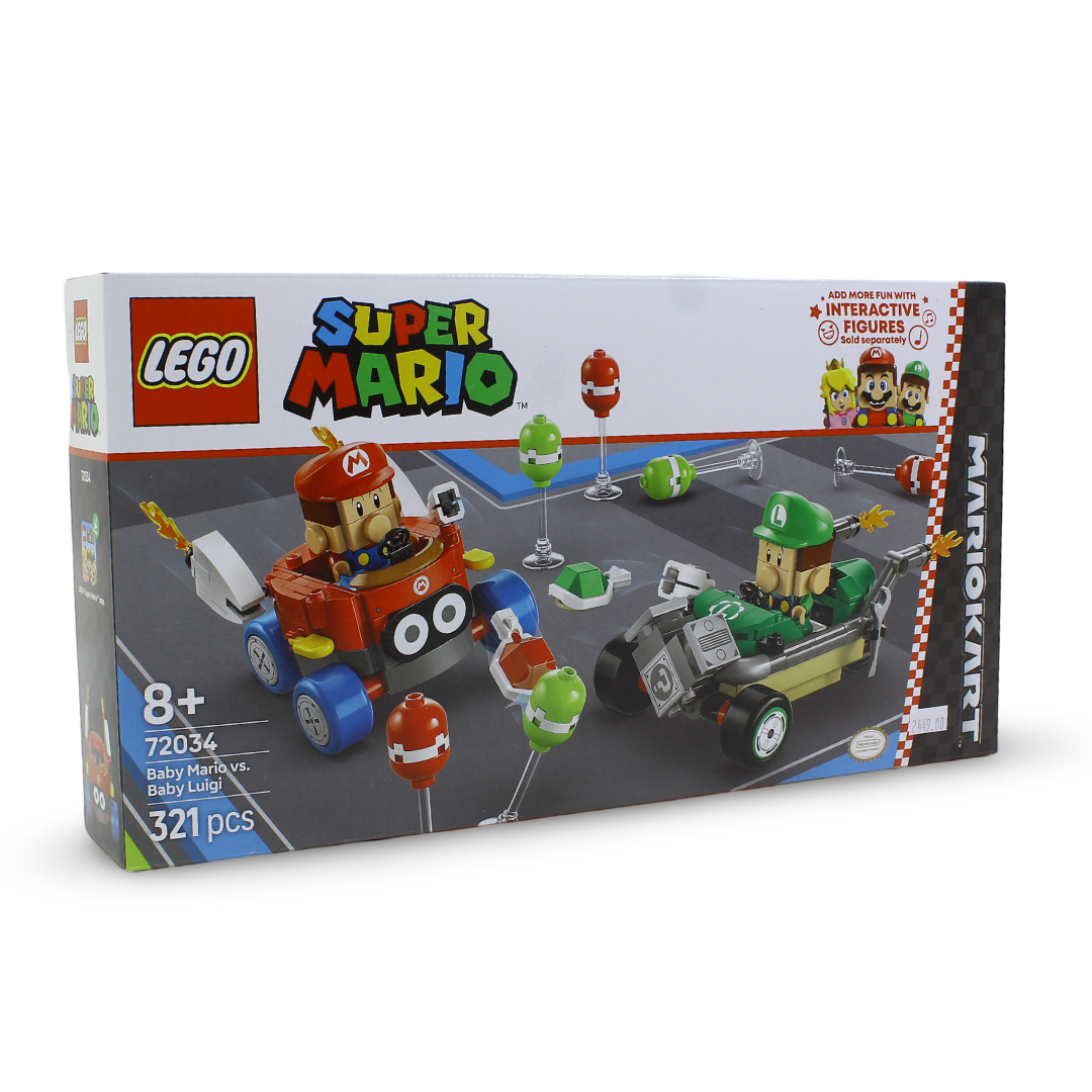 Lego Super Mario "Mario Kart" Baby Mario vs. Baby Luigi Building Set