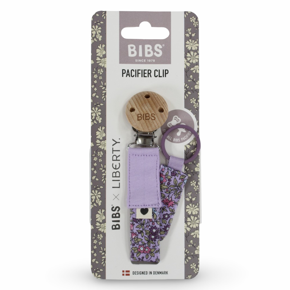 BIBS x Liberty Pacifier Clip - Chamomile Lawn Violet Sky - Baby Essentials