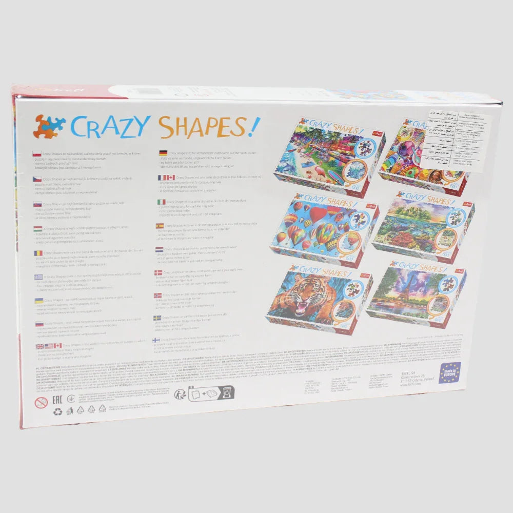Trefl 600-Piece Crazy Shape Jigsaw Puzzle – Colorful Balloons