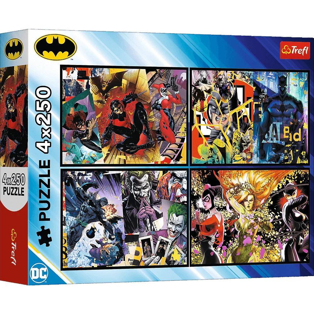 Trefl Puzzle Batman in Action - 4x250 Pcs - Toys