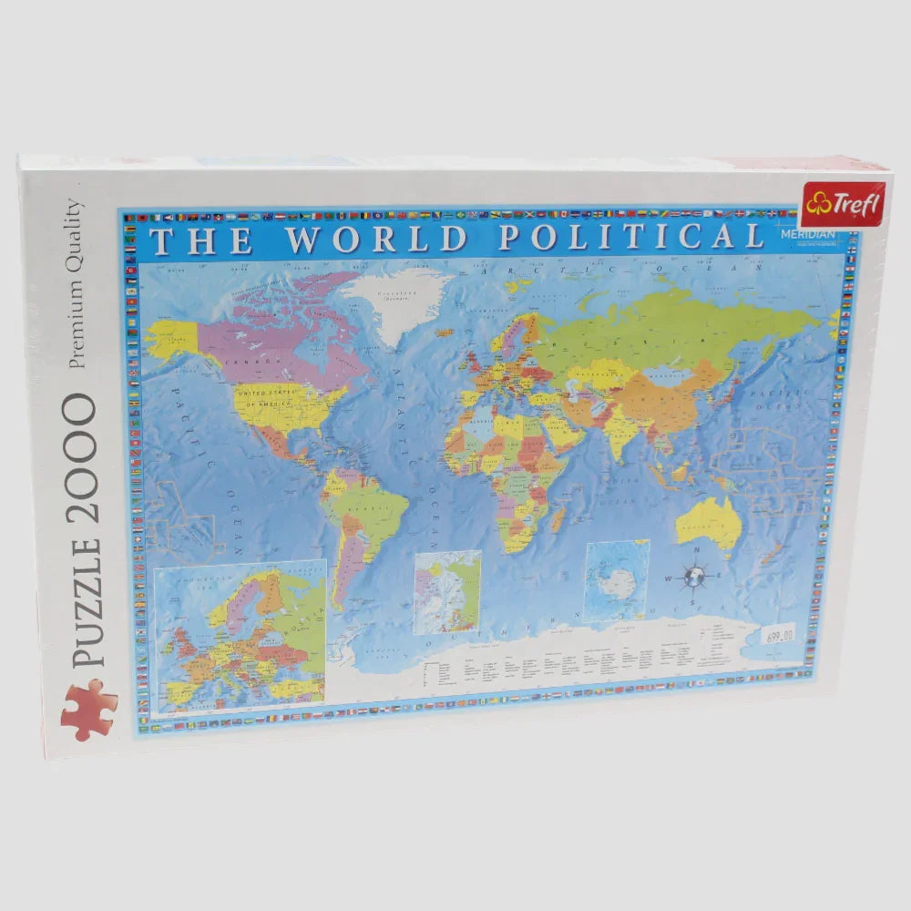 Trefl Political Map of the World Puzzle - 2000 Pieces - Toys