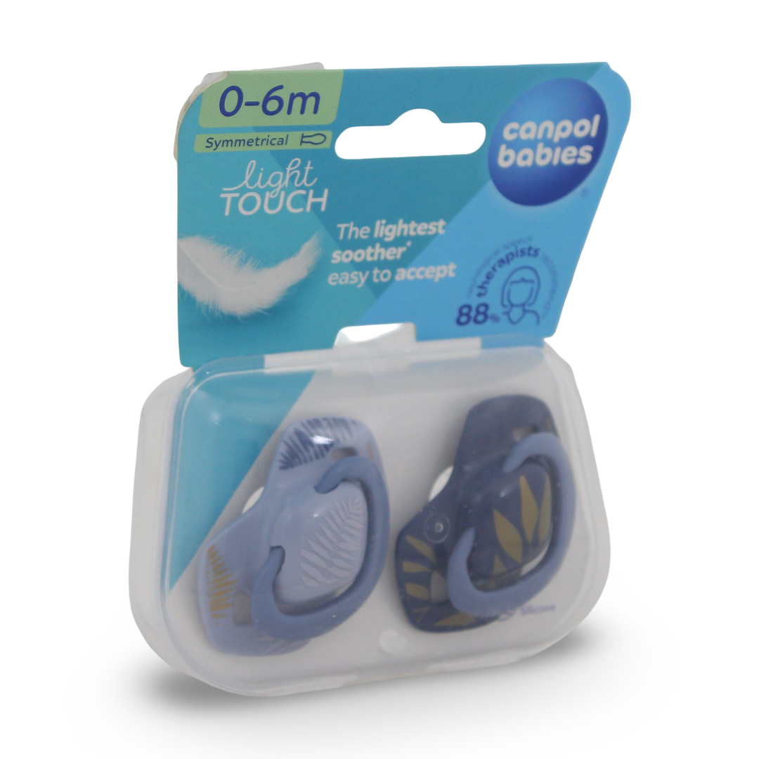 Canpol babies Light Touch Silicone Symmetrical Soother 0-6m – 2Pcs - Baby Essentials