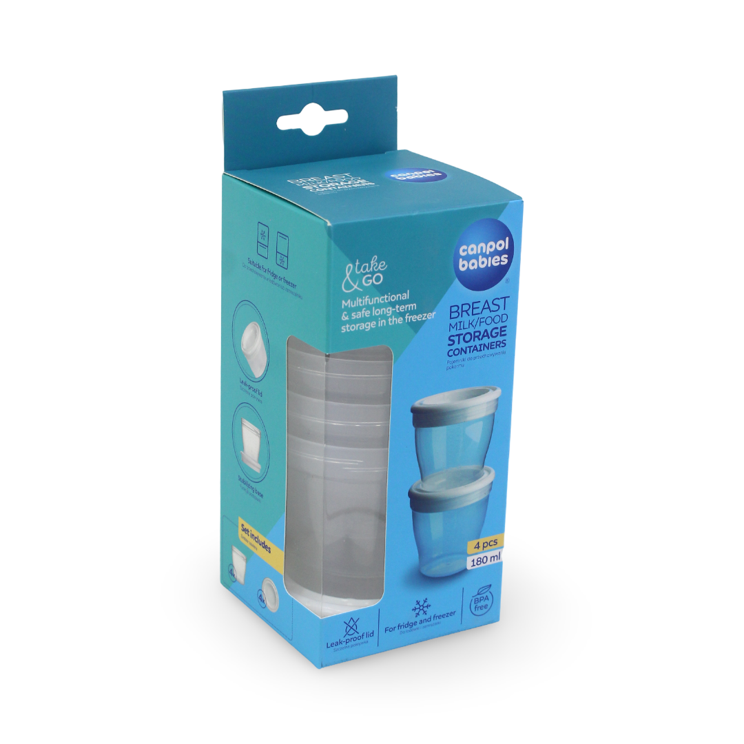Canpol Babies Milk and Food Storage Container – 4 Pcs - Baby Essentials