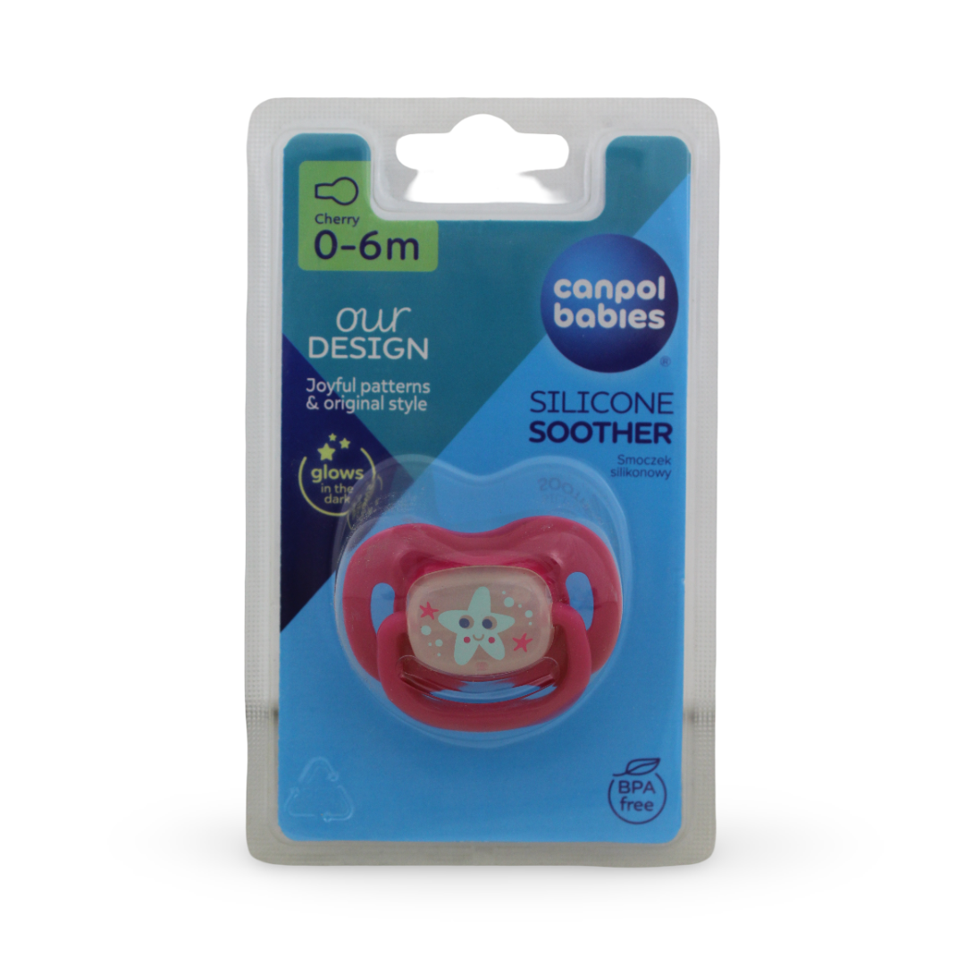 Canpol Babies Silicone Soother 0-6m – Glow in The Dark - Baby Essentials