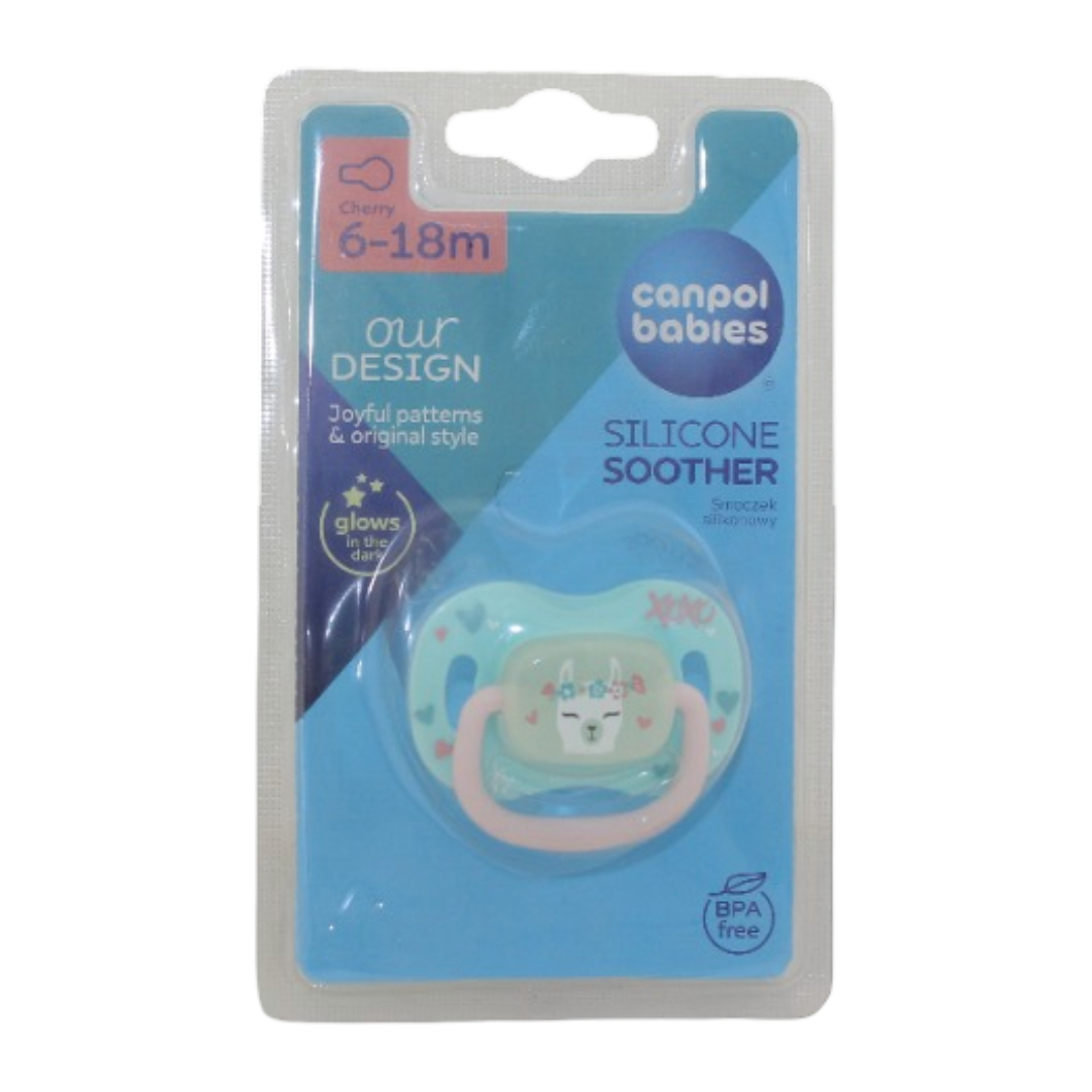 Canpol Babies Silicone Symmetrical Soother 6-18M – Aqua Llama