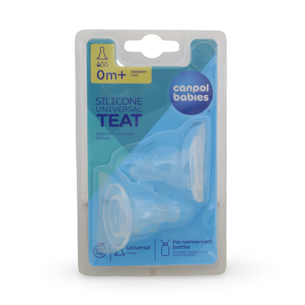 Canpol Babies Silicone Universal Teats 0m+ (2 Pcs)