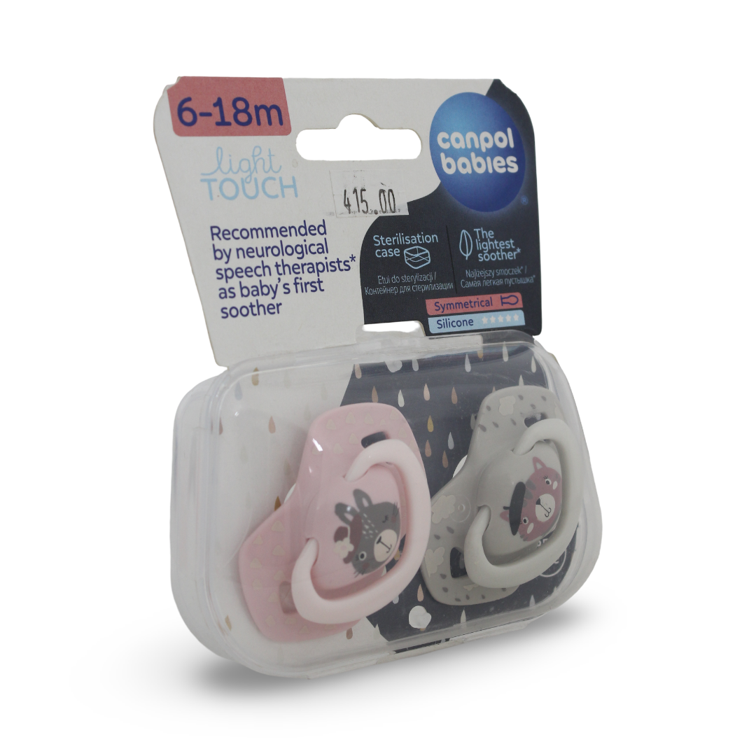 Canpol Babies Silicone Symmetrical Pacifier (Light Touch) 6-18m - Baby Essentials