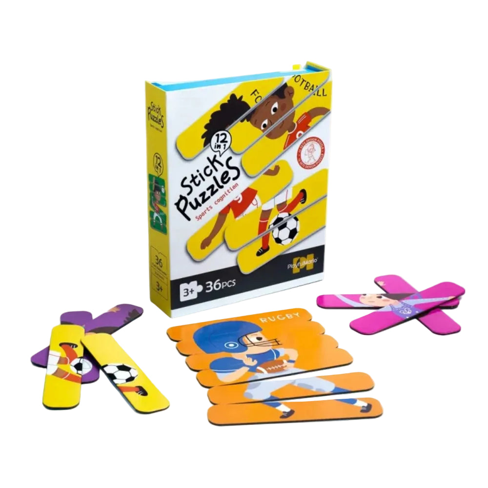 PlayfulMario Sports Stick Puzzle Set – 36 Pcs - Toys