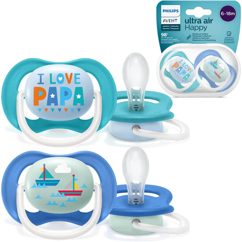Philips Avent Ultra Air Pacifier - for 6-18m & Orthodontic - Baby Essentials