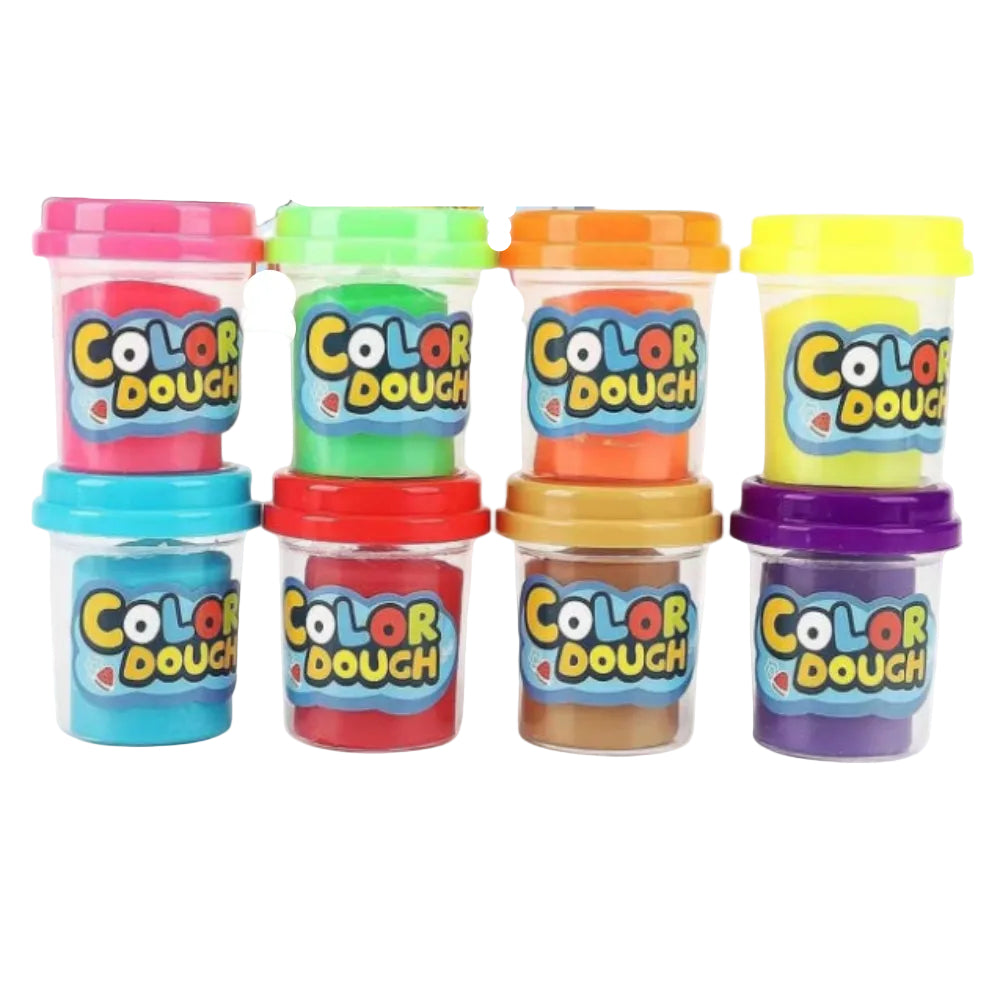 Color Dough Playset – 8 Dough Cups with Molds