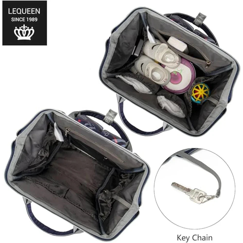 LeQueen Diamond 8th Special Edition Soft Waterproof Diaper Bag Set - Black