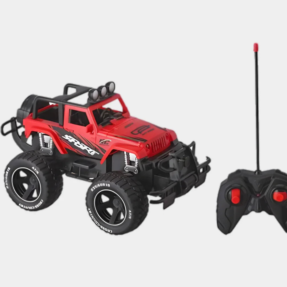 Off-Road Jeep – Remote Control Car with Rechargeable Battery (Red)