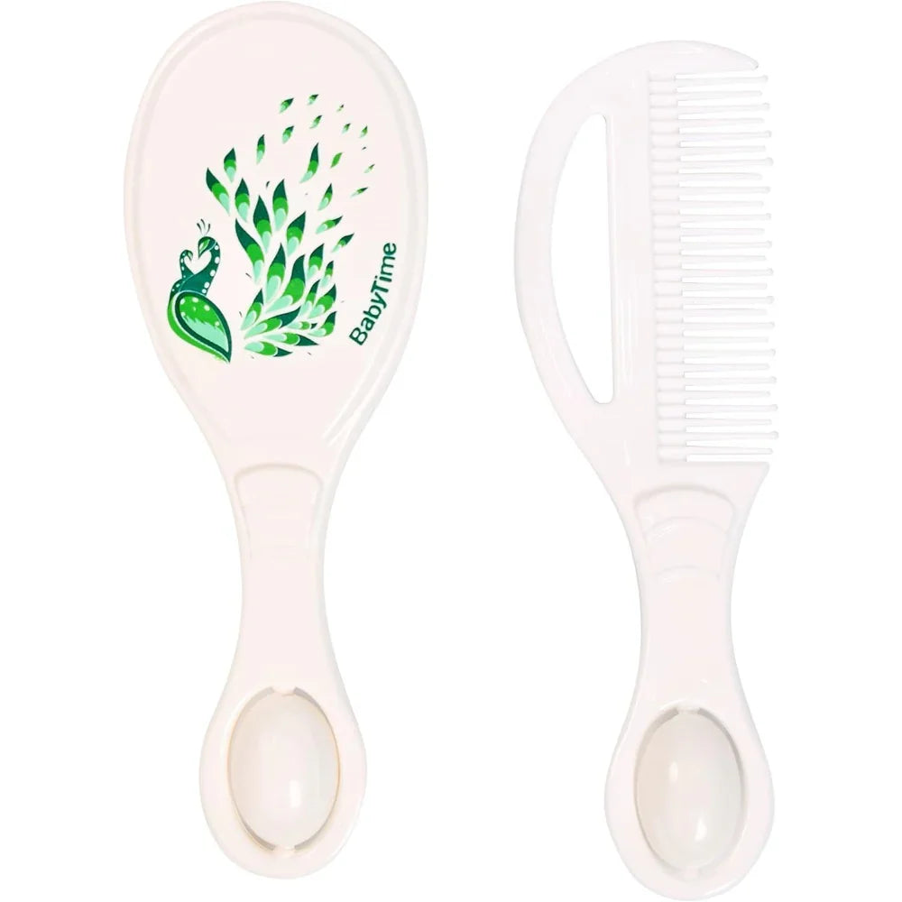 Baby Time Brush and Comb Set – White