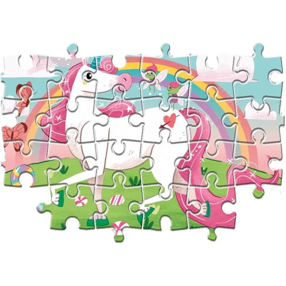 Clementoni I Believe in Unicorns Super Color 2-in-1 Puzzle – 2X20 Pcs