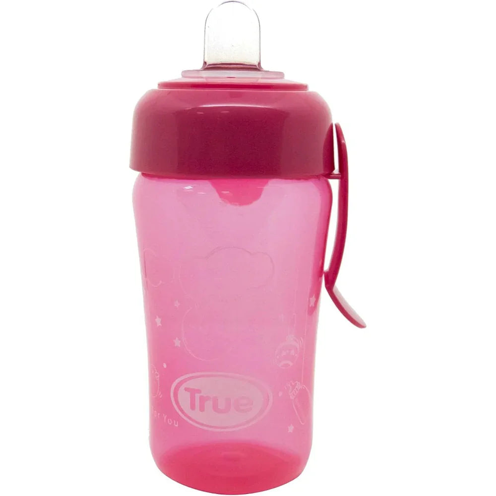 True  Gold  Silicone Straw Cup 300ml – Pink