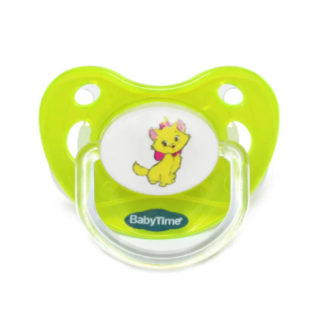 Baby Time Silicone Orth Opaque Soother With Cap