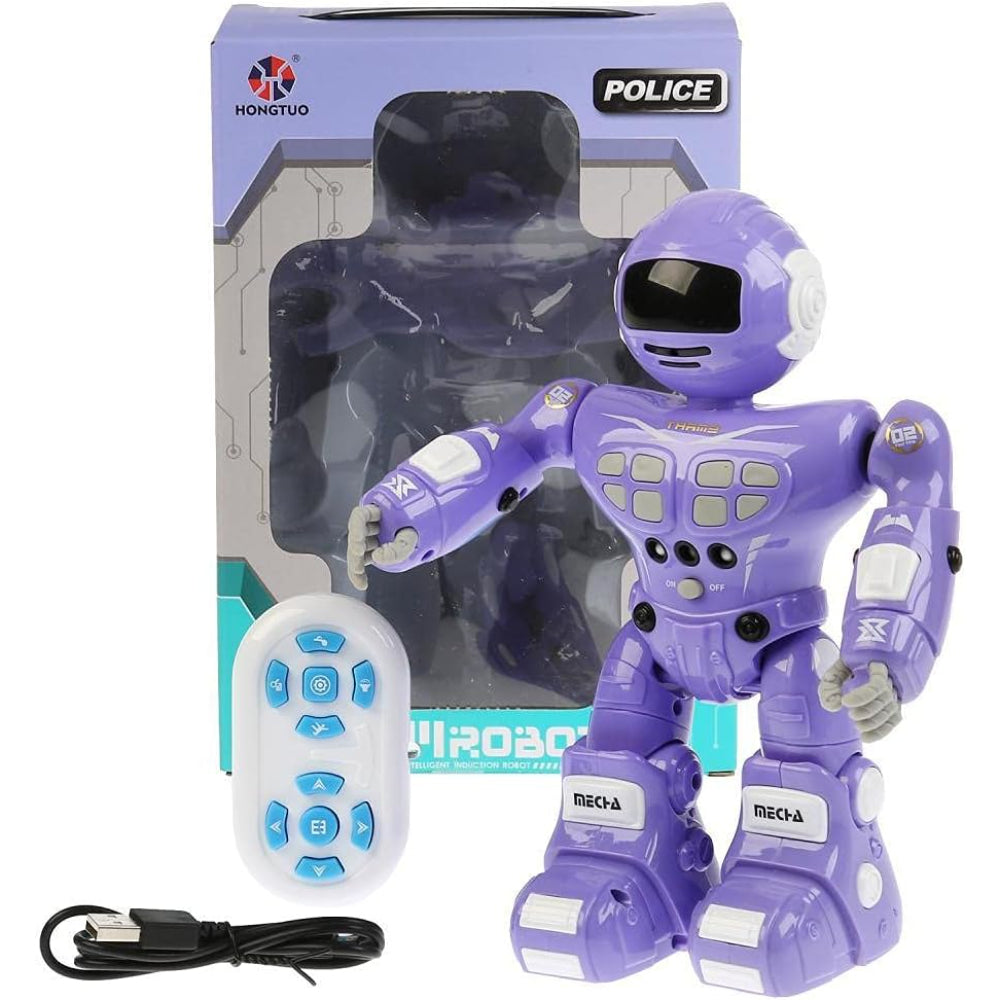 Hongtuo Police Infrared RC Robot Toy – Purple