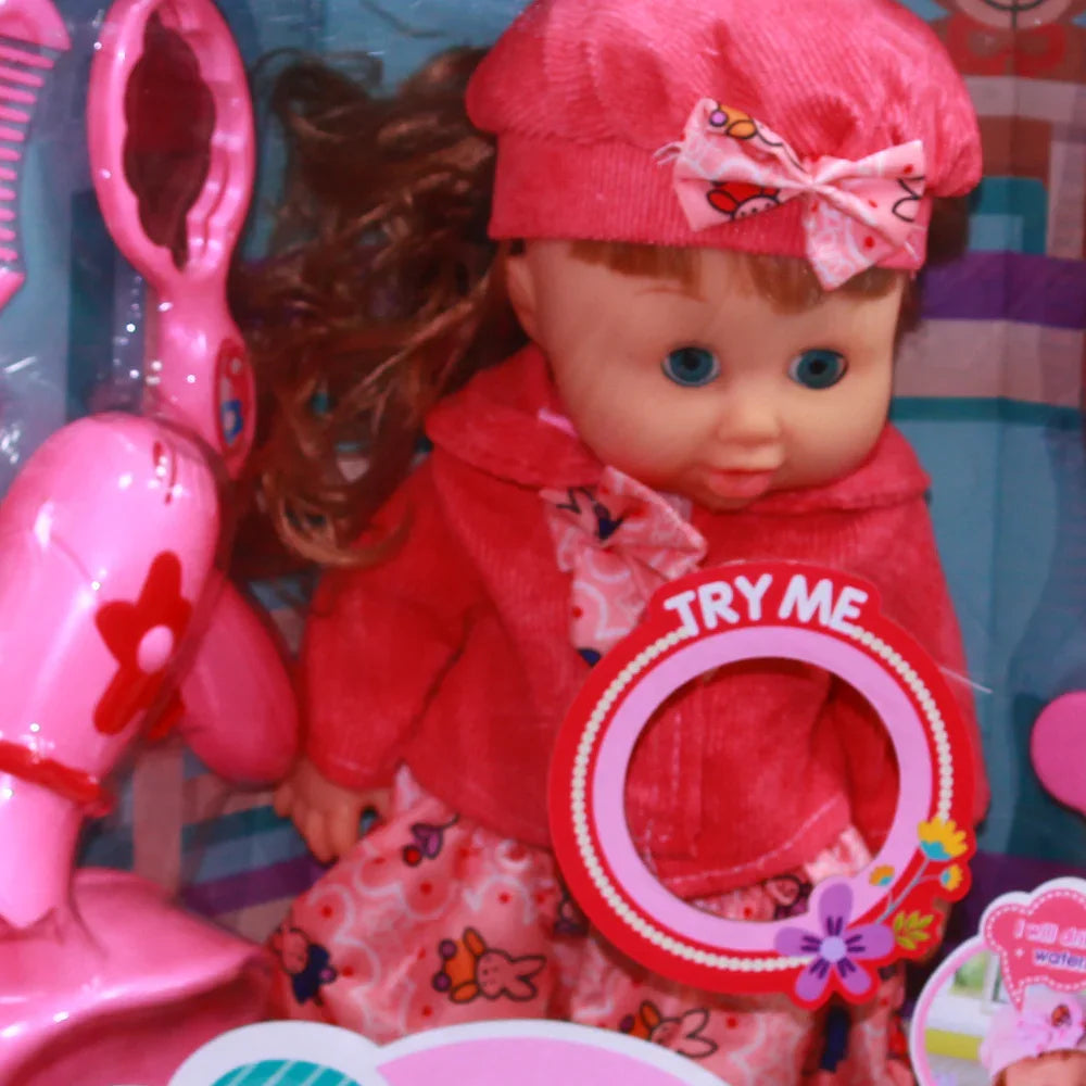 Silicone Doll with Accessories - Red
