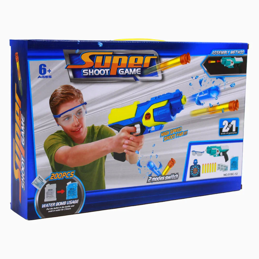 Shooting Gun with Gel and Foam Bullets