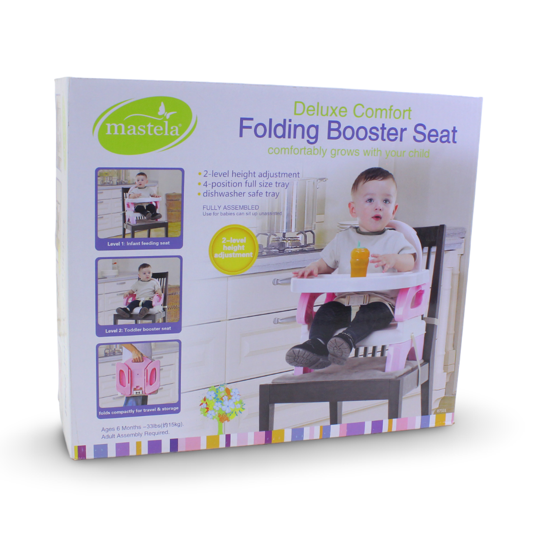 Mastela Deluxe Comfort Folding Booster Seat – Pink