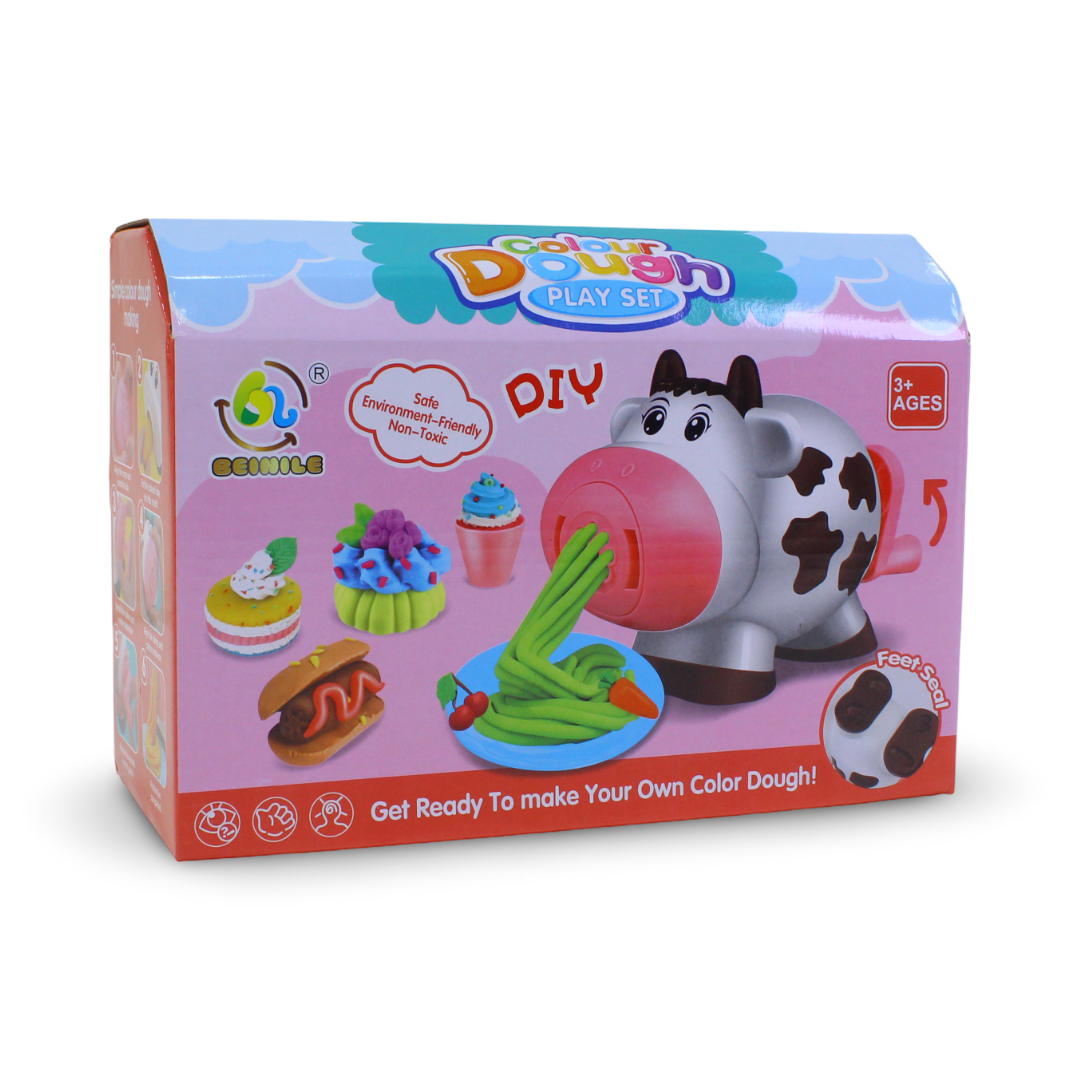 Creative Clay Dough Modeling Kit with Cow Figure
