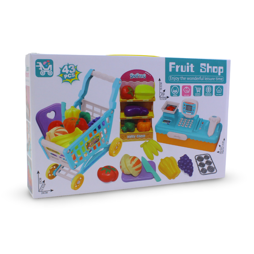 Fruit Shop Kids Supermarket Playset – 43 Pcs