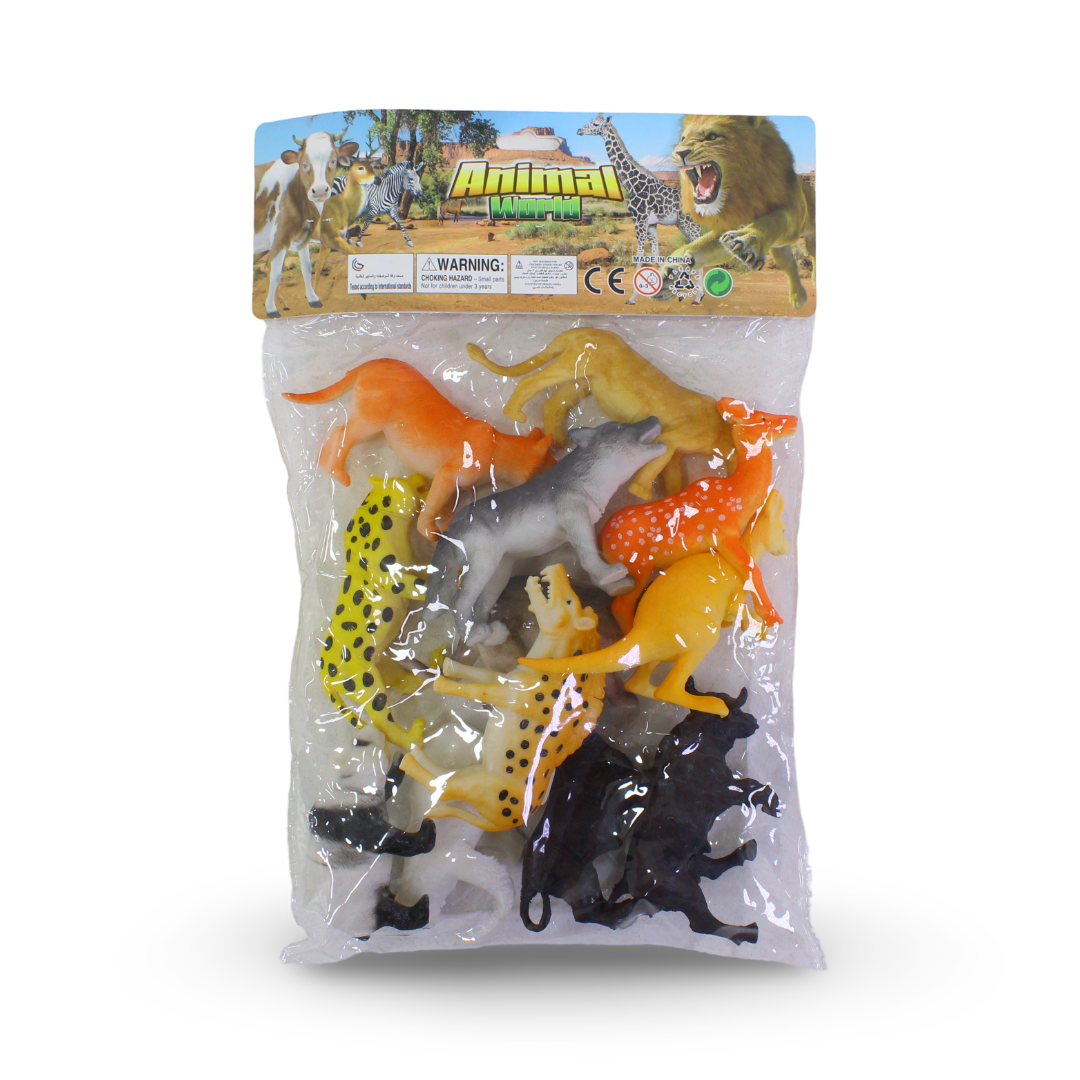 Animal World Wild Animal Figure Set – 12 Pcs