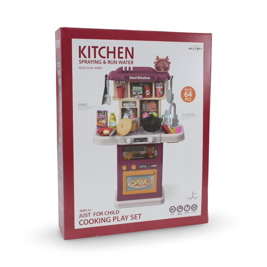 Chef Kitchen Pretend Playset (Light & Sound) – 64 Pcs