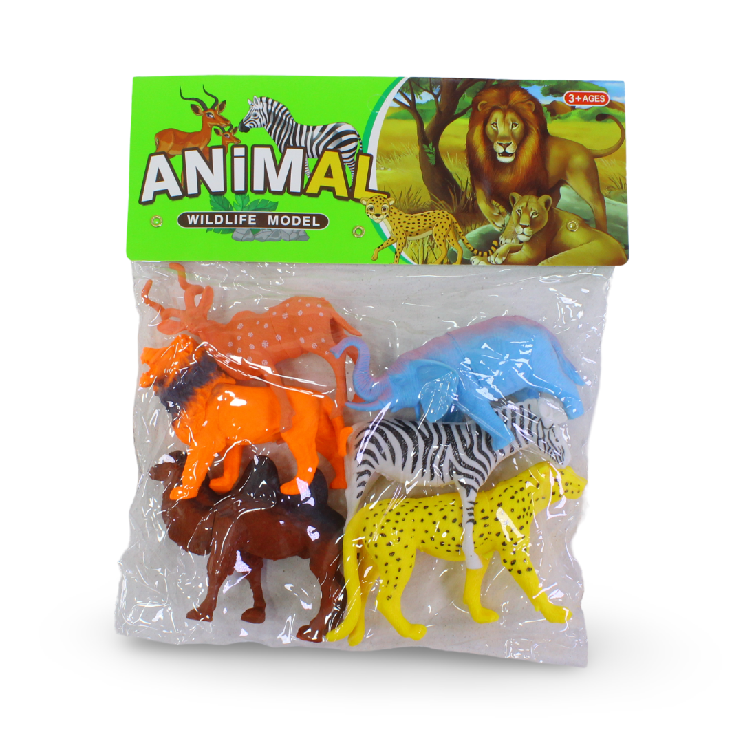 Wild Life Animal Toy Set – 6 Pcs