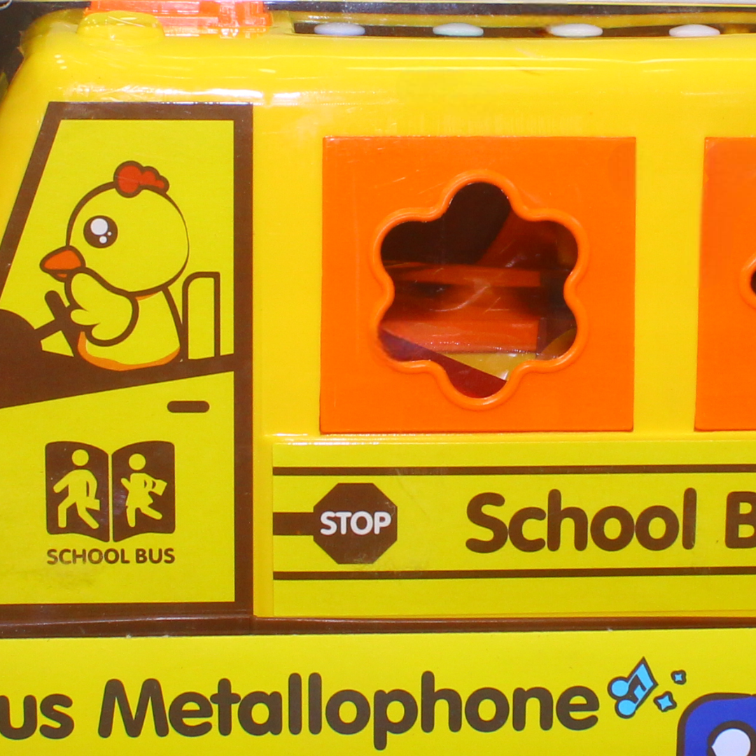 School Bus Metallophone Toy – Yellow