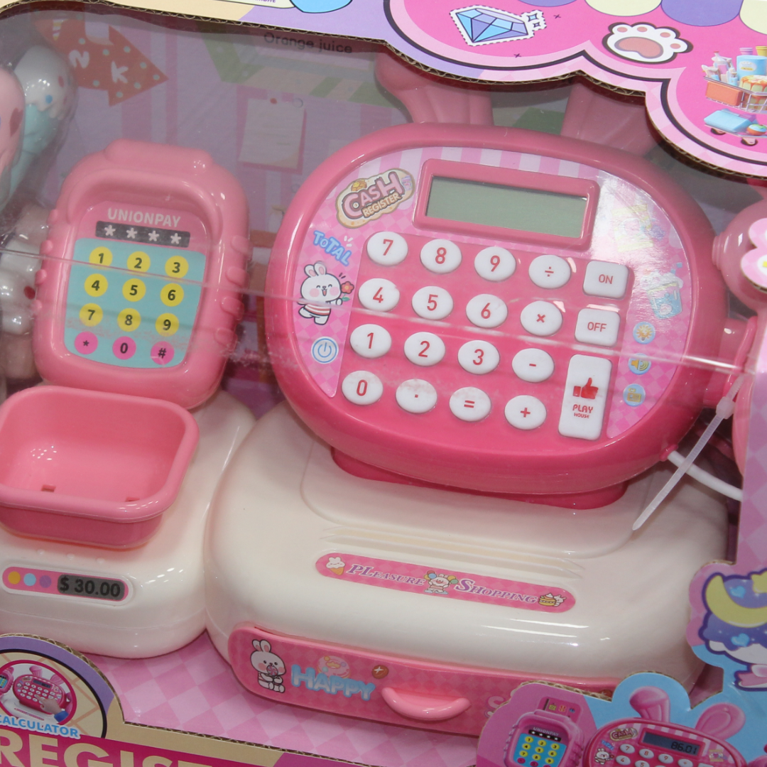 Electronic Cash Register Toy Set – Pink