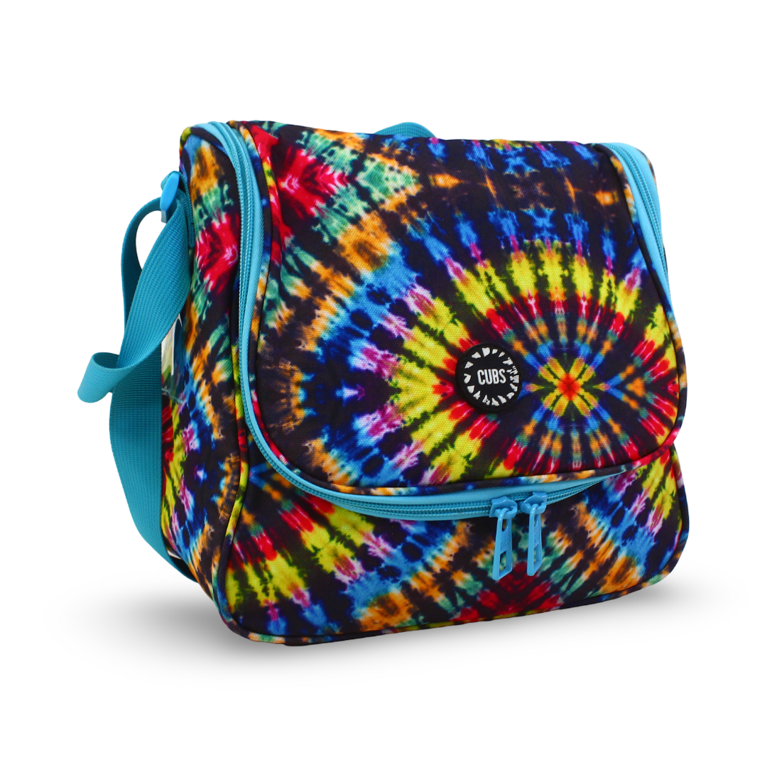 Cubs Tie Dye Colorful Black Cross Body Lunch Bag - School