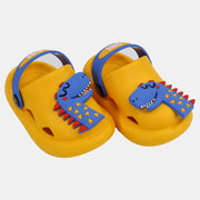 Boys Rubber Clogs – Yellow with Dino Design