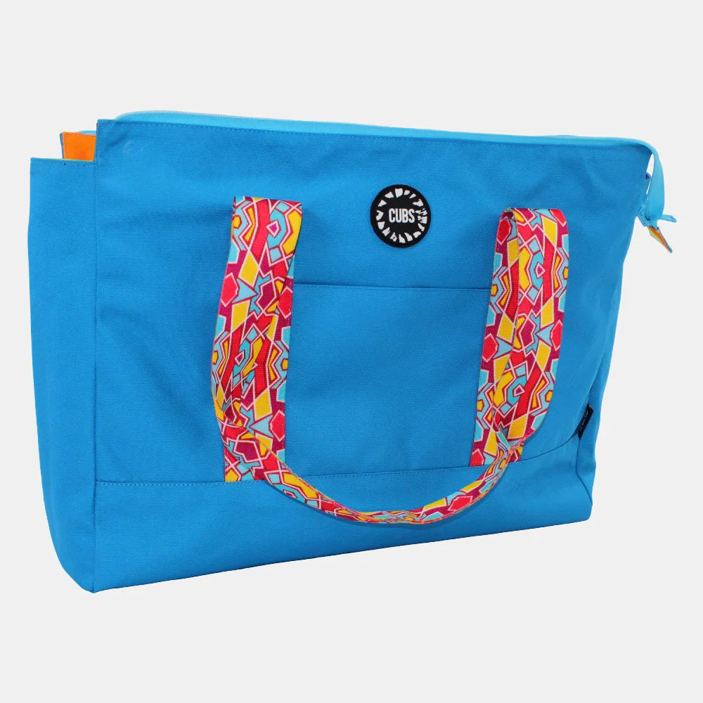 Happy Tie Dye & Turquoise Double Face Tote Bag