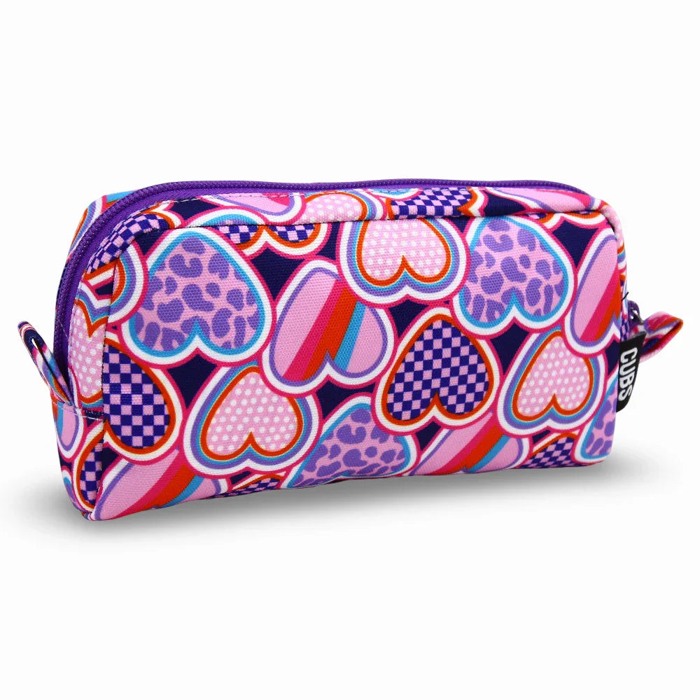 Cubs Hearts Pencil Case - Purple