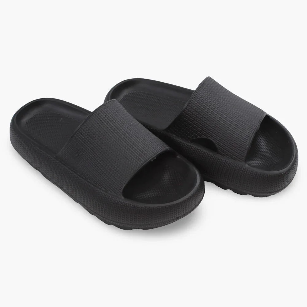 Black Rubber Slippers