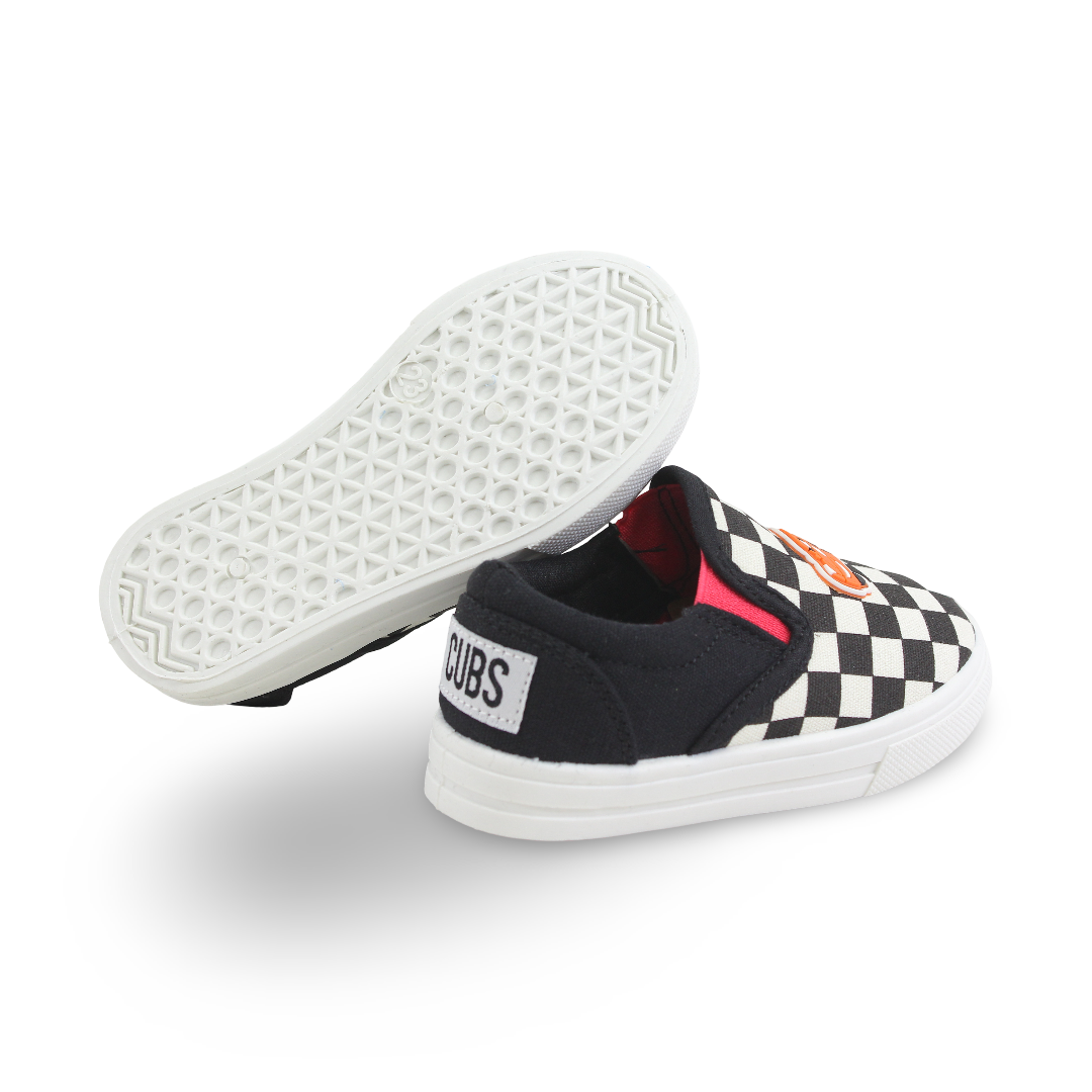 Baby Boys Canvas Sneakers – Racing Cars Slip-on Sneaker