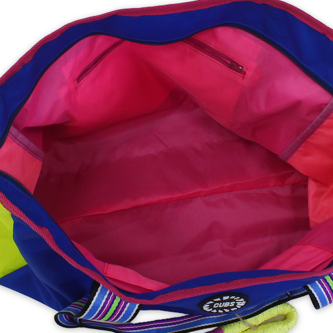 Cubs Beach Tote Set – Navy & Fuschia 19 L