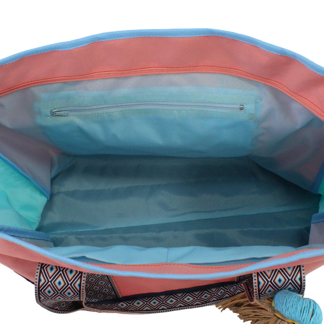 Cubs Beach Tote Set – Peach & Mint Green 19 L